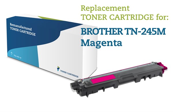 Magenta lasertoner - Brother TN-245M - 2.200 sider.