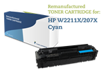 Cyan lasertoner - HP W2211X - 2.450 sider