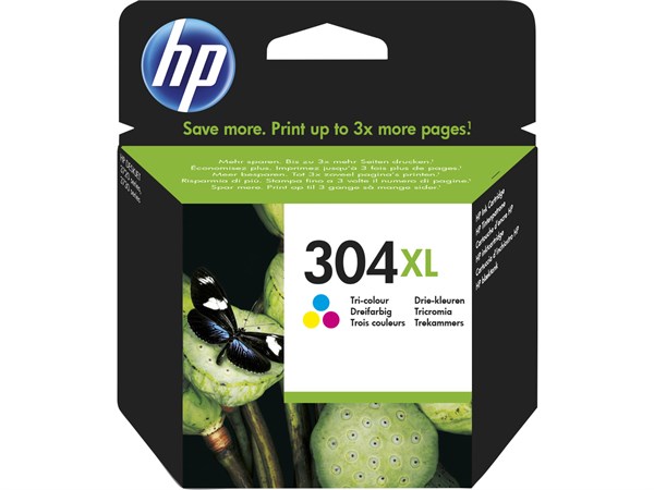 3-i-en farve blækpatron - HP nr.304XL - 300 sider