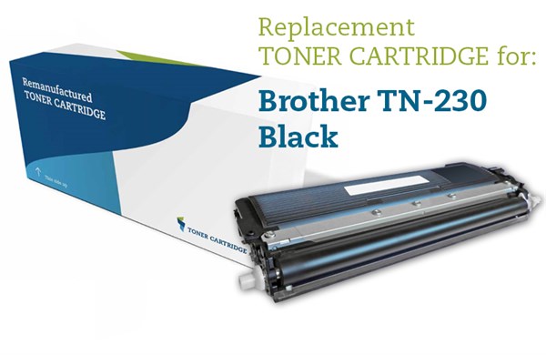 Sort lasertoner 230BK - Brother TN230BK - 2.200 sider.