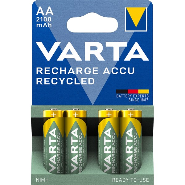 VARTA - Recharge Accu Recycled - 21% genbrug - AA batteri - 4 stk.