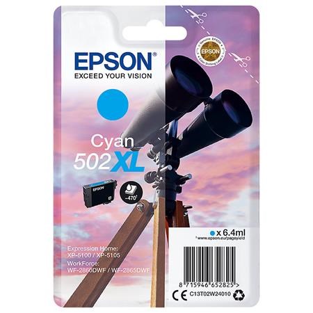 Cyan blækpatron - Epson 502XL - 6,4 ml