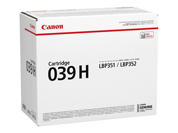 Sort lasertoner - Canon 039H - 25.000 sider.