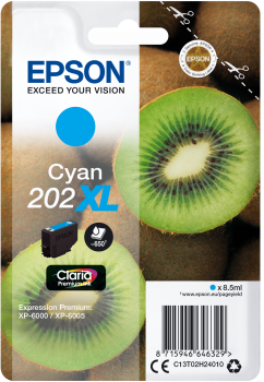 Cyan blækpatron 202XL - Epson - 8,5 ml.