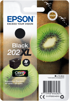 Sort blækpatron 202XL - Epson - 13,8 ml.