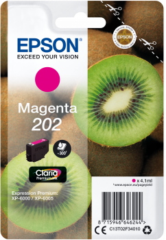 Magenta blækpatron 202 - Epson - 4,1ml.