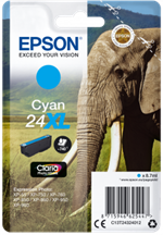 Cyan blækpatron - Epson 24XLC - 8.7 ml