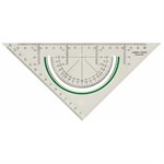 Geometritrekant plast LINEX m/vinkelmåler 2622