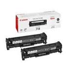 Sort lasertoner 718BK x 2 til Canon