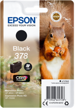 Sort blækpatron 378 til Epson