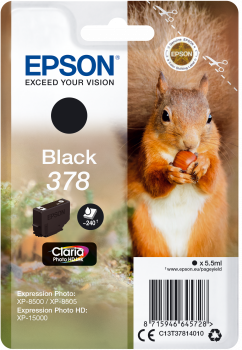 Sort blækpatron - Epson 378 - 5,5 ml