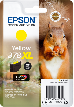 Gul blækpatron - Epson 378XL - 9,3 ml
