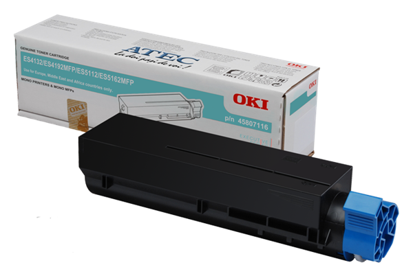 Sort lasertoner 45807116 - OKI - 12.000 sider.