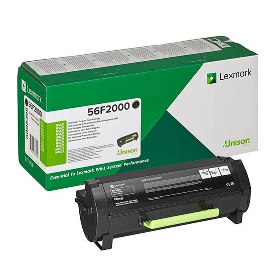 Sort lasertoner - Lexmark 56F2000 - 6.000 sider