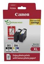 2-pak sort og farvet patron - Canon PG-585XL + CL-586XL  - 10,3 ml + 14,1 ml