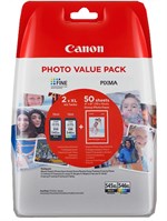 2-Pak sort og farvet patron - Canon 545XL/546XL + 50xPapir 10x15 