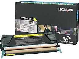 Gul lasertoner - Lexmark C736 - 12.000 sider