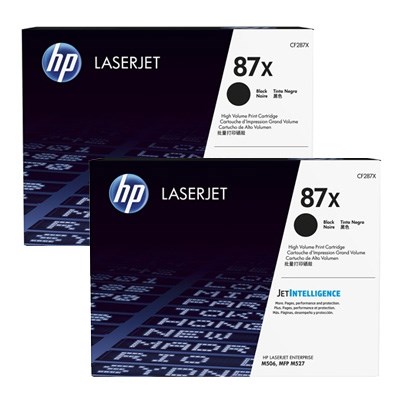 Sort lasertoner 2pak - HP Nr.87X - 2x18.000 sider