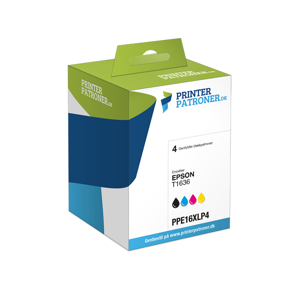 4-Pak B/C/M/Y patroner - Epson 16XL - 1x12ml / 3x11ml