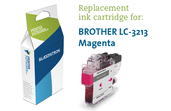 Magenta blækpatron - Brother LC3213M - 6,6 ml.