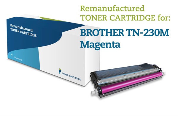 Magenta lasertoner 230M - Brother TN230M - 1.400 sider.