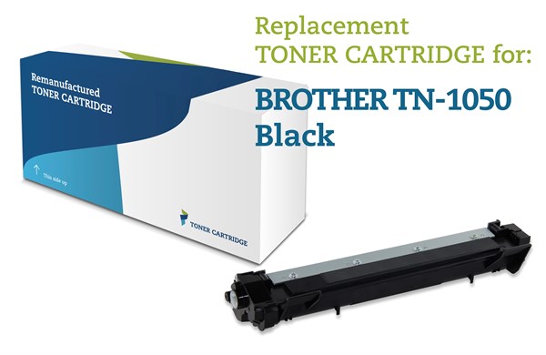 Sort lasertoner  Brother TN-1050 kompatibel - 1.000 sider.