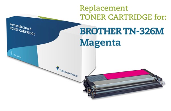 Magenta lasertoner 326M - Brother TN-326M - 3.500 sider.