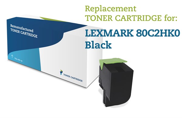 Sort lasertoner - Lexmark 80C2HK0 - 4.000 sider