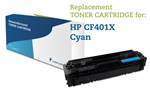 CF401X cyan kompatibel patron til HP printer serie 201X