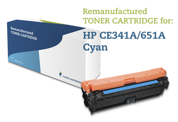 Cyan lasertoner - genfyldt HP 651A - 16.000 sider