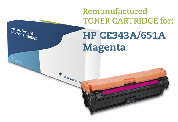 Magenta lasertoner - genfyldt HP 651A - 16.000 sider