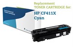 Cyan lasertoner kompatibel CF411X til HP