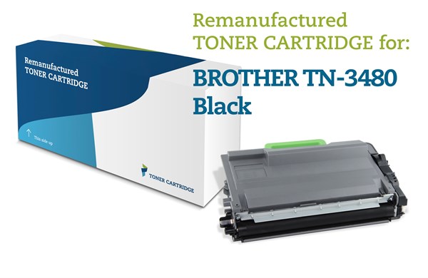 Sort lasertoner TN-3480 - Brother - 8.000 sider