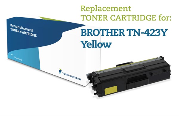 Gul lasertoner TN423Y - Brother - 4.000 sider.