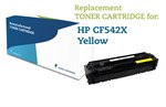 Gul lasertoner - HP nr.203 X - genfyldt miljø toner