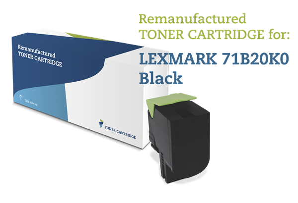 Sort lasertoner - Lexmark 71B20K0 - 3000 Sider