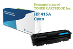 Cyan lasertoner - HP W2031A / 415A - 2.100 sider