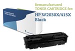 Sort lasertoner - HP W2030X / 415X - 7.500 sider