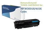 Cyan lasertoner - HP W2031X / 415X - 6.000 sider