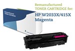 Magenta lasertoner - HP W2033X / 415X - 6.000 sider