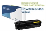 Gul lasertoner - HP W2032X / 415X - 6.000 sider