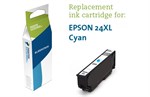 Cyan blækpatron 24XLC til Epson