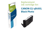 CLI-581XXLBK Foto sort blækpatron kompatibel til Canon