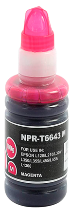 Magenta blæk - T6643 til Epson - 70 ml.