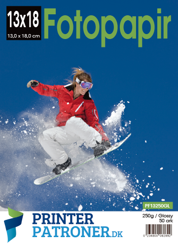 Glossy fotopapir 13x18 - PPDK 250gr. - 50 ark