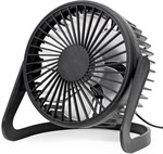 Ventilator til bord - Mini - 15x15x12 cm - Strøm via USB - Sort