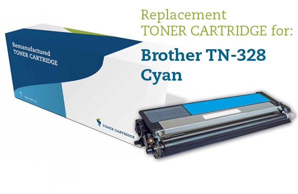 Cyan lasertoner - Brother TN-328C - 6.000 sider