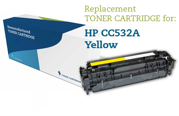 Gul lasertoner - HP CC532A / Canon 718 - 2.800 sider