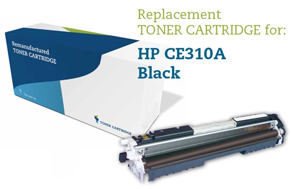 Sort lasertoner - HP 126A / Canon 729 - 1.200 sider