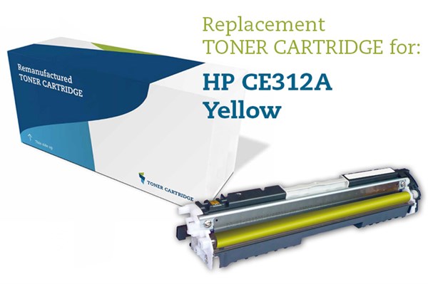 Gul lasertoner - HP 126A / Canon 729 - 1.000 sider